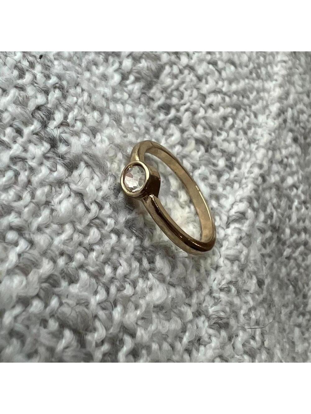 Vintage-Inspired Rose-Cut Diamond Bezel Solitaire Ring
